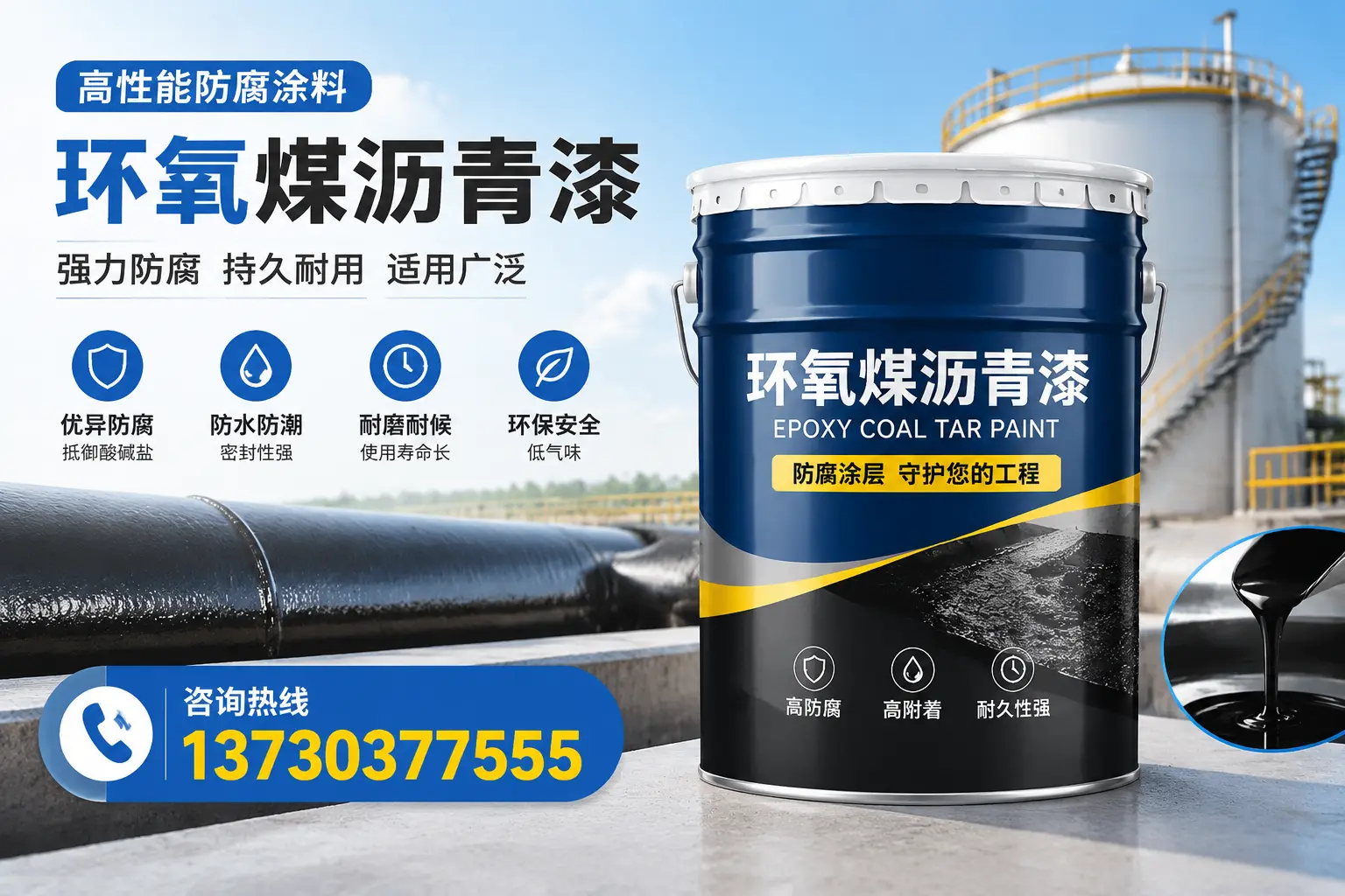 环氧煤沥青漆的耐久性分析,适合绩溪的使用场景